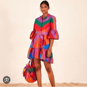 Farm Rio Amanda Stripes Mini Dress